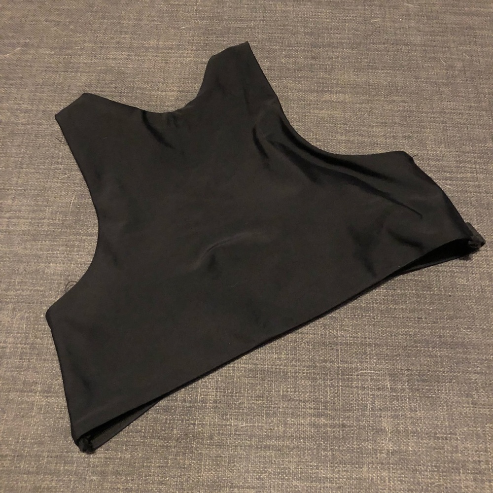 Black halter bikini top